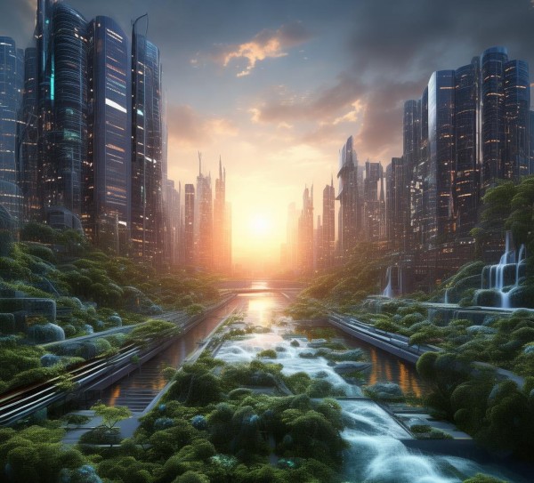 科技自然奇观,科技与自然的完美图景。 科技自然奇观,科技与自然的完美图景。